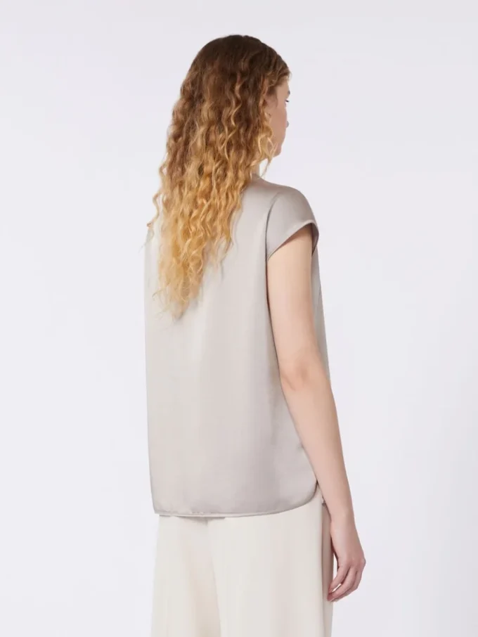 Top femminile in raso, color nude