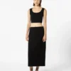 Top in jersey scuba, nero Top in jersey scuba, nero