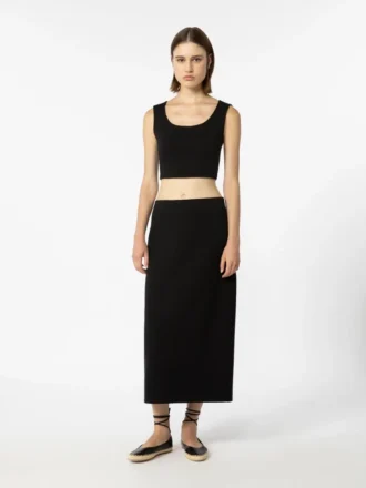 Top in jersey scuba, nero Top in jersey scuba, nero