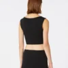 Top in jersey scuba, nero Top in jersey scuba, nero