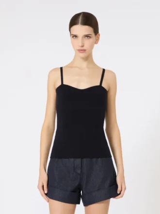 Top in maglia di lana, blu oltremare