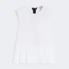 Top in popeline di cotone, bianco