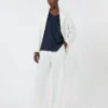 Top in raso, blu notte