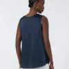 Top in raso, blu notte