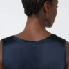 Top in raso, blu notte