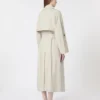 Trench ampio in twill idrorepellente, color naturale