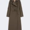 Trench ampio in twill idrorepellente, verde Trench ampio in twill idrorepellente, verde