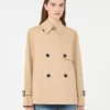 Trench corto in gabardine idrorepellente, beige