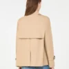 Trench corto in gabardine idrorepellente, beige