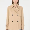 Trench corto in gabardine idrorepellente, beige