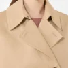 Trench corto in gabardine idrorepellente, beige