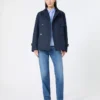 Trench corto in gabardine idrorepellente, blu navy