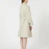 Trench doppiopetto in twill idrorepellente, color naturale