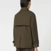Trench in cotone idrorepellente a doppio petto, verde Trench in cotone idrorepellente a doppio petto, verde