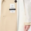 Trench in gabardine idrorepellente con stampa, color prugna Trench in gabardine idrorepellente con stampa, color prugna