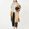 Trench in gabardine idrorepellente fantasia, skin orient