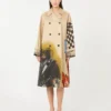Trench in gabardine idrorepellente fantasia, skin orient