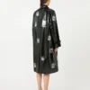 Trench midi in gabardine effetto vinile, nero Trench midi in gabardine effetto vinile, nero