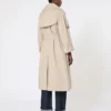 Trench oversize in twill idrorepellente, color sabbia Trench oversize in twill idrorepellente, color sabbia