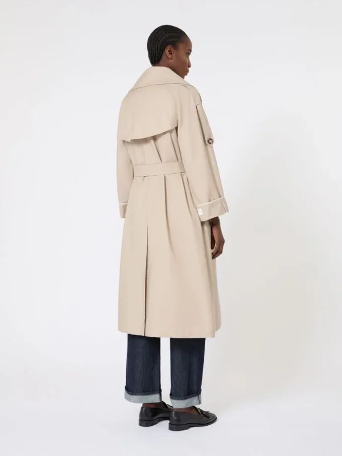 Trench oversize in twill idrorepellente, color sabbia Trench oversize in twill idrorepellente, color sabbia