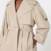Trench oversize in twill idrorepellente, color sabbia Trench oversize in twill idrorepellente, color sabbia