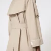 Trench oversize in twill idrorepellente, color sabbia Trench oversize in twill idrorepellente, color sabbia