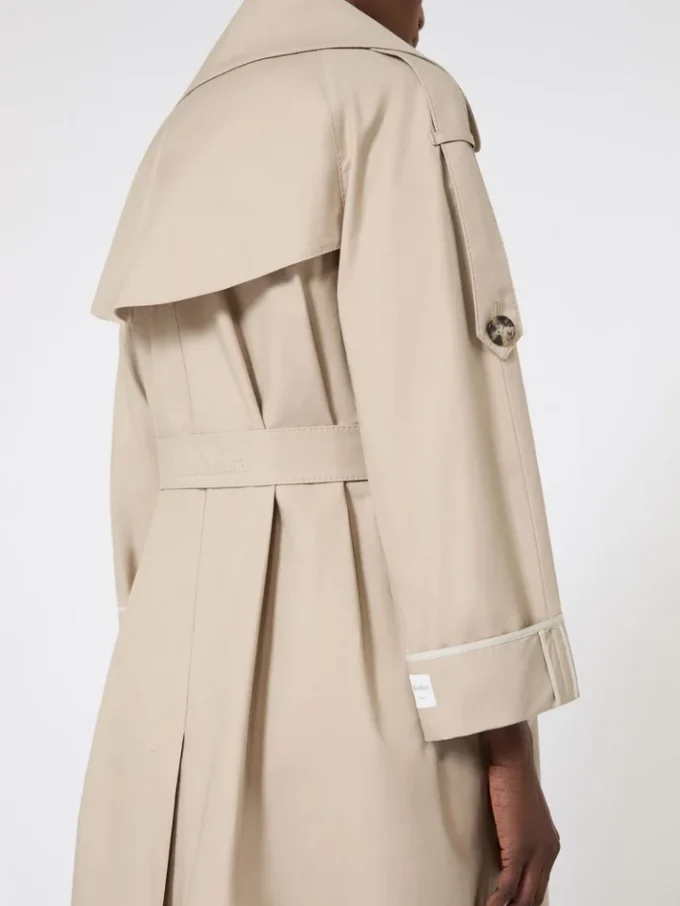 Trench oversize in twill idrorepellente, color sabbia Trench oversize in twill idrorepellente, color sabbia