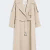 Trench oversize in twill idrorepellente, color sabbia Trench oversize in twill idrorepellente, color sabbia