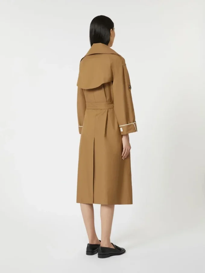 Trench oversize in twill idrorepellente, marrone Trench oversize in twill idrorepellente, marrone