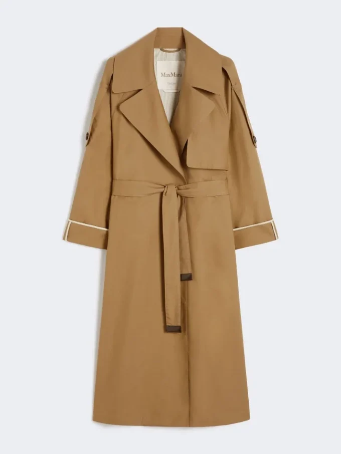 Trench oversize in twill idrorepellente, marrone Trench oversize in twill idrorepellente, marrone