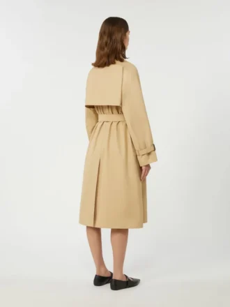 Trench reversibile in gabardine idrorepellente, beige