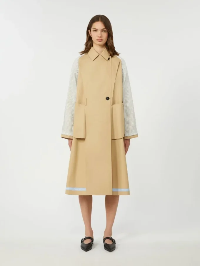 Trench reversibile in gabardine idrorepellente, beige Trench reversibile in gabardine idrorepellente, beige