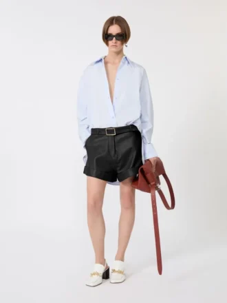 Tunica in popeline stile kimono, avio