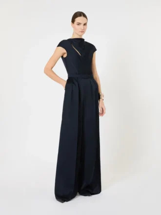 Tuta in raso Envers, blu notte