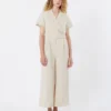 Tuta in viscosa e lino Batavia, beige