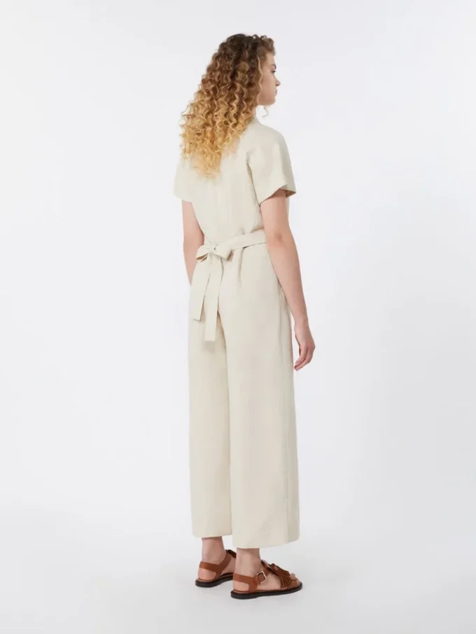 Tuta in viscosa e lino Batavia, beige