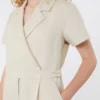 Tuta in viscosa e lino Batavia, beige