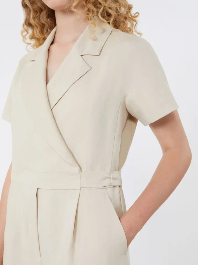 Tuta in viscosa e lino Batavia, beige