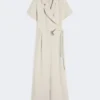 Tuta in viscosa e lino Batavia, beige