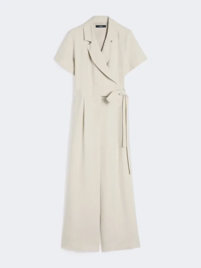 Tuta in viscosa e lino Batavia, beige